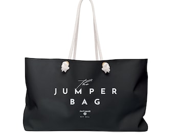 Die Original Springtasche - Schwarz - Weekender Tasche, Turniertasche und Reisetasche für Pferdeliebhaber; Geschenke für Pferdeliebhaber