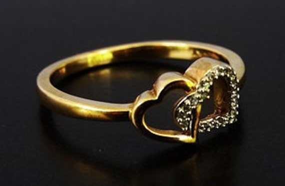 Ring heart design in sale gold for female