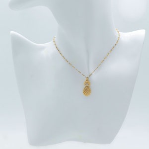 Cubic Zirconia Pineapple Charms, N24-G3, 2 pcs, Nickel free, 16K Gold Plated Brass, 23x10mm, Pineapple Pendant, Tropical Jewelry Making