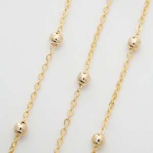 Chain With Balls, Nickel Free, 235SF-HB, CJ09-11, 1m, 16K