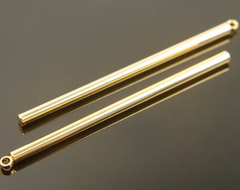 Square of sticks S3-P1 Rose gold plated brass 30 pcs Stick charm 25x2mm Stick CY61-08 Not easily tarnish