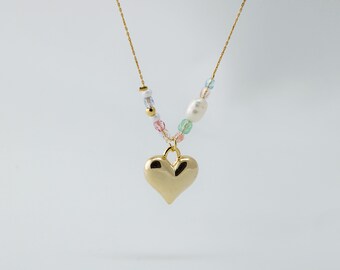 CE1010-10pairs-Gold Plated-27*26mm Bold Heart Lever Back Earrings-3mm Thickness Hoops-Nickel free