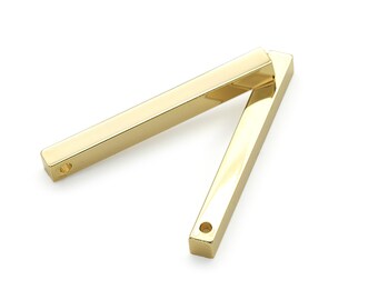 Square of sticks S3-P1 Rose gold plated brass 30 pcs Stick charm 25x2mm Stick CY61-08 Not easily tarnish