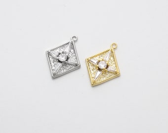 Simple charm Letter charm Brass Tiny MAMA charm N32-VC2 Nickle free Jewelry making supplies 1 piece,