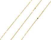 Hammered dot curb chain, CJ43-01, Nickel free, 1 meter, 16K gold plated copper brass, 1x0.6mm link, 1.6mm dot, Dainty chain for necklace