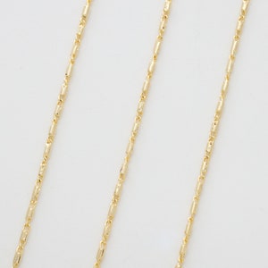 Little Beads Chain, CJ35-04, 1 meter, Nickel Free, 16K Gold Plated Copper, Necklace Making, Chain Component, Design Chain, 130SWRPF