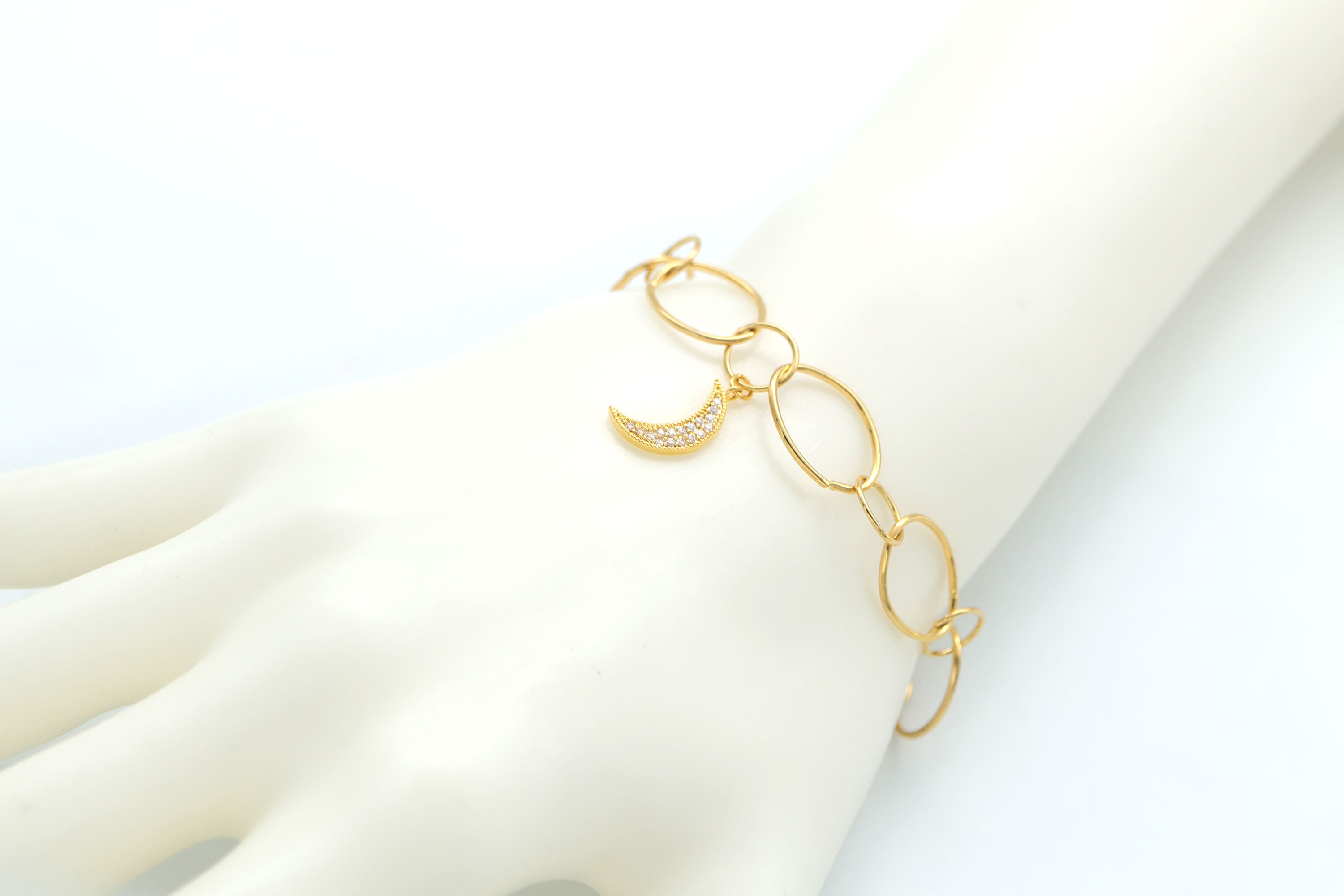 CHAIN Only, Large Oval Link Chain Bracelet for Charms, B4303