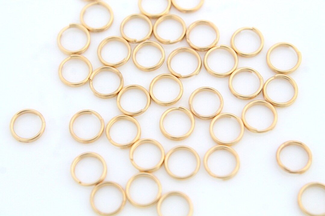 Double Loop Jump Ring 0.6mm Thick Inner 5mm 16K Gold Plated Etsy