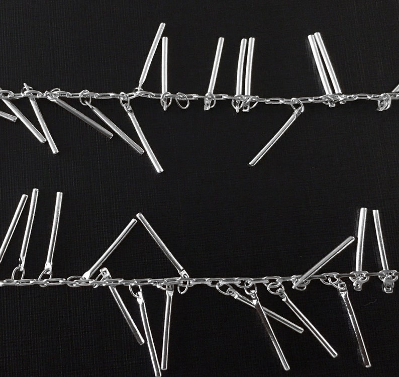 Original rhodium plated brass 1m Jewelry making 15mm long CJ13-10 Handmade chain Stick chain 1.2mm thick Nickel free