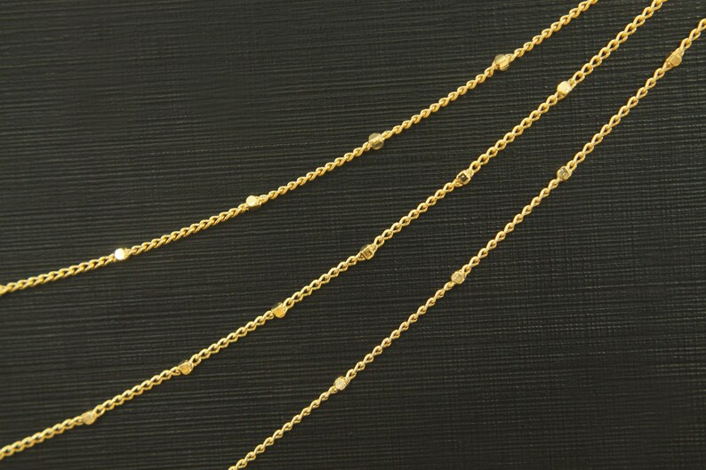 Decorative Dot Chain Nickel free CJ2808 1 meter 16K gold Etsy