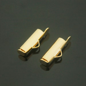 12mm Slide tube end, S91-G6, Nickel free, 20pcs, 12mm, Slide connector, Slide tube, Tube connector, Pipe connector, 16K gold plated brass ni