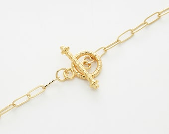 Unique toggle clasp, Brass, Nickel free, Toggle, Jewelry making supplies, Necklace findings, 10 sets, [S56-VC1]