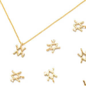 Astrological Zodiac Pendant w/ Cubic, K2-G11, Aquarius, 2pcs, Approx. 8mm, 16K gold plated brass, Nickel free, CZ, Constellation, Birth sign