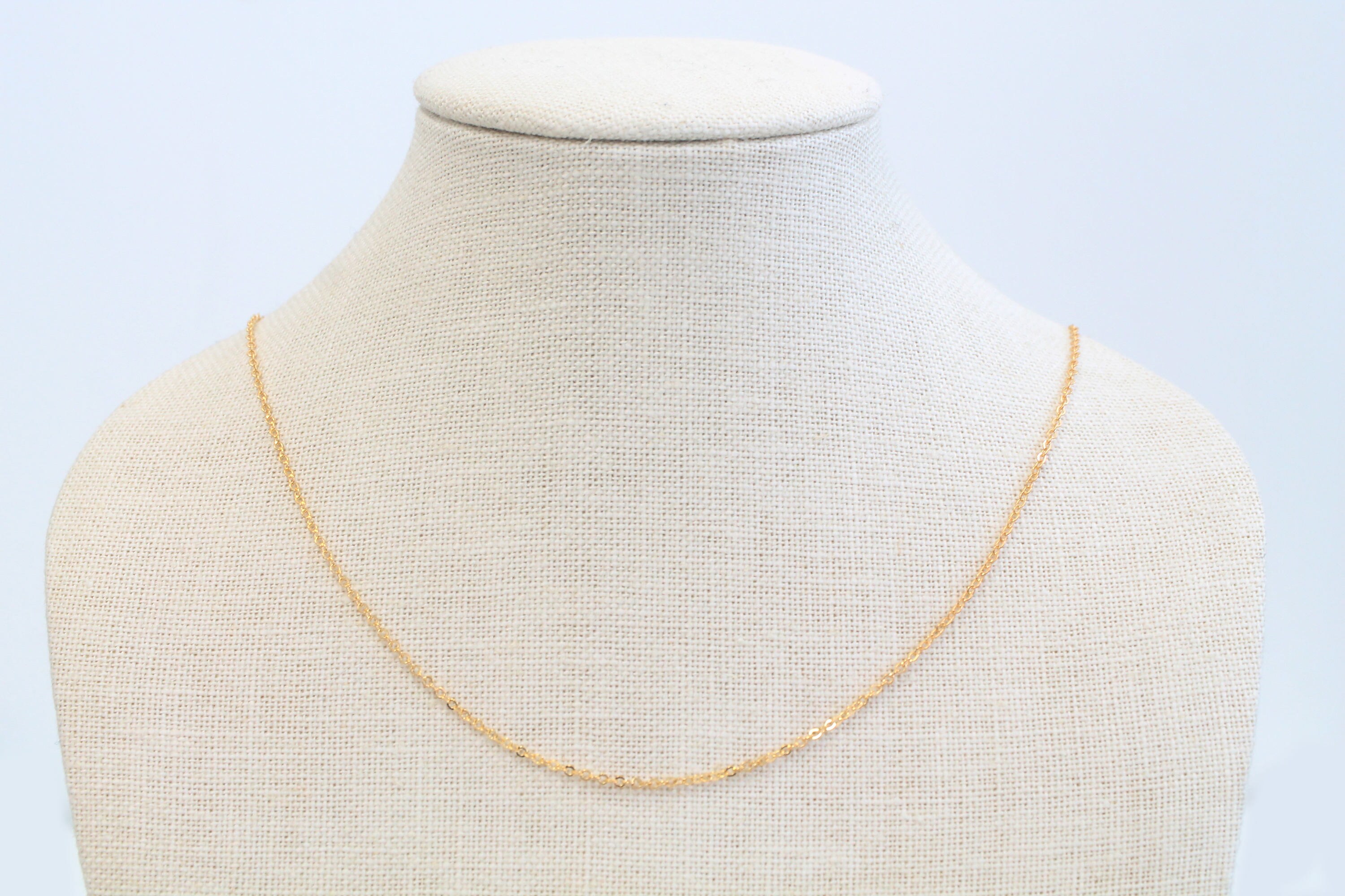 Nickel Free, Dainty Necklace Pre-made Chain for Charms, N30-G1, 10 