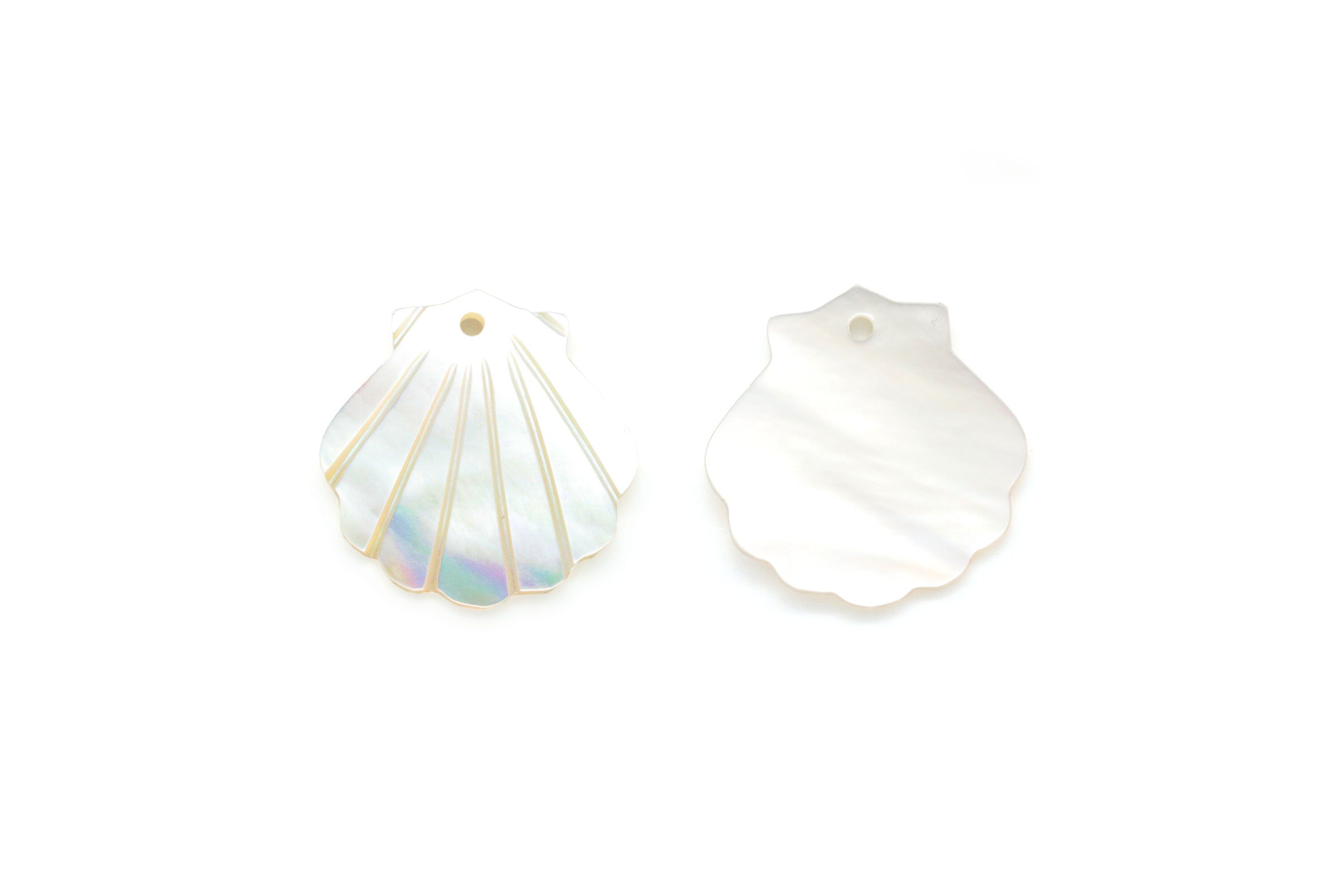Motherofpearl Scallop Shell Pendant M15R11 1 Piece Etsy