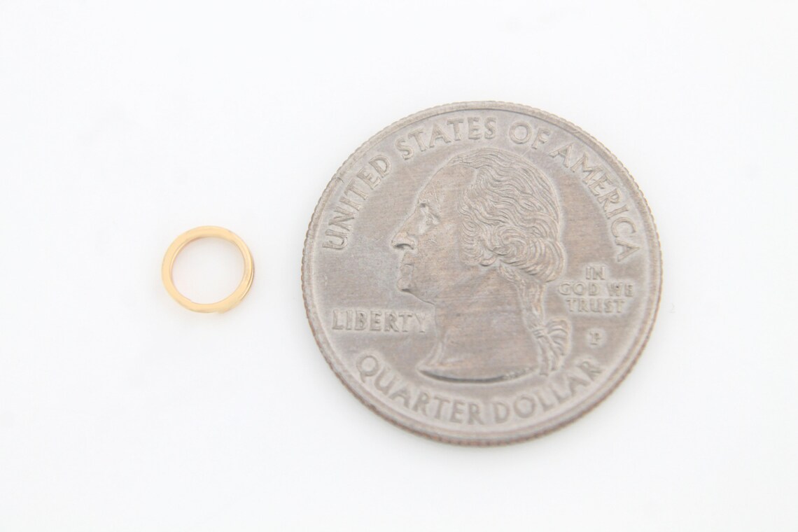 Double Loop Jump Ring 0.6mm thick Inner 5mm 16K Gold Plated Etsy