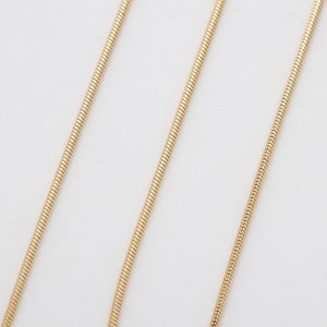 Chain SP135R, Nickel free, CJ06-01, 10m, Snake chain, 16k gold plated copper brass, design chain, jewelry component, 1.1x1.1mm