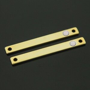 2 pcs, October Birth Stone Stamping Blank Bar 32x3.5mm, Nickel Free, K6OP-G, Opal, 16K gold plated brass, Personalized Birthstone Jewelry ni