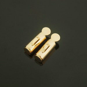 9mm Slide tube end, S91-G5, Nickel free, 20pcs, 9mm, Slide connector, Slide tube, Tube connector, Pipe connector, 16K gold plated brass ni