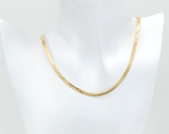 Snake chain necklace, 16" w/ extender, 3.3mm width, Red brass, Nickel free, Necklace making supplies, 1 piece, [NSPD135-G1]