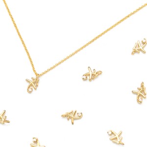 Astrological Zodiac Pendant w/ Cubic, K2-G9, Sagittarius, 2 pcs, Approx. 8mm, 16K gold plated brass, Nickel free, CZ, Constellation charms