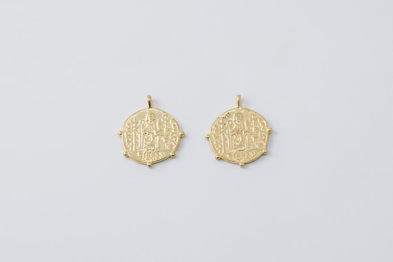 LAST STOCK, Daniel Pendant, Wedding jewerly, Wedding gift, 16k Gold Plated Sterling Silver, Nickel Free, 1 piece, [Q5-G7SG]