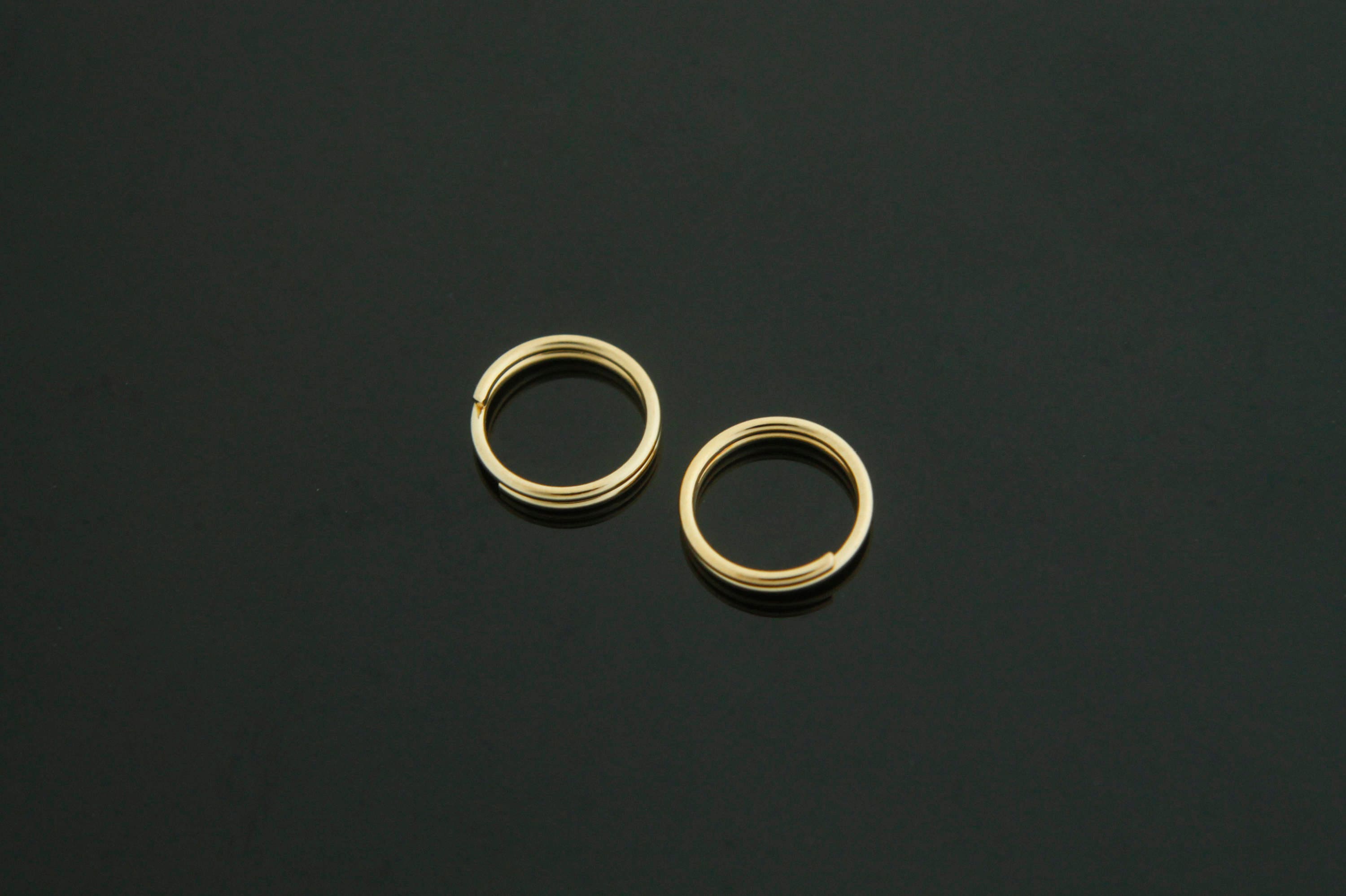 Double Loop Jump Ring, 0.6mm Thick, Inner 6mm, 16K Gold Plated Iron ...