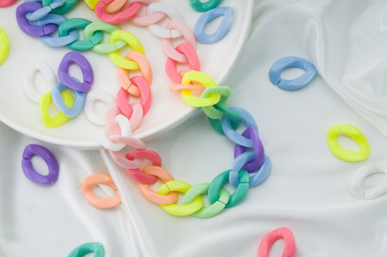 Acrylic Chain Links L Necklace Makings Jewelry Making Etsy UK