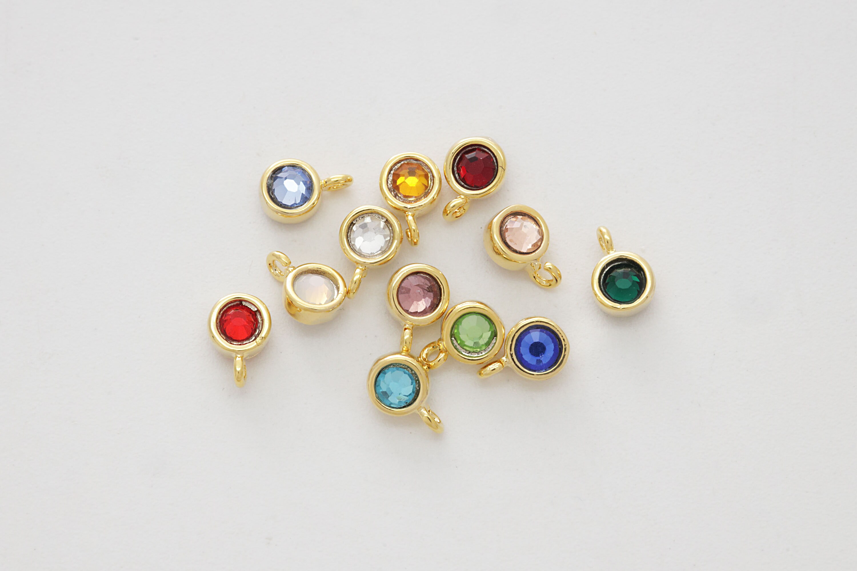 Birth Stone Charm Set, K7SET-G, Nickel Free, 1 Set (12