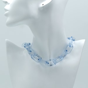 CHAIN ONLY, Light Blue Acrylic Oval Chain, O3-G15, 1 Meter, Open Link ...