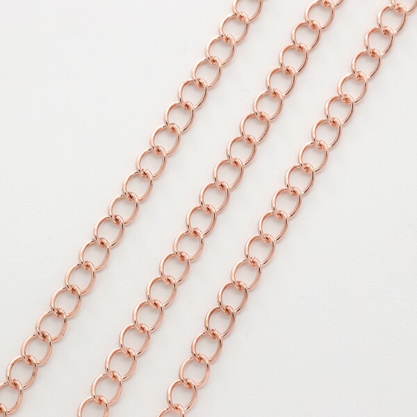 MARKDOWN, Chain SB160(M), CJ04-11, 10m, Rose gold plated copper brass, Extender chain, Adjustment chain, Inner 3x2mm, Outer 4.9x3mm