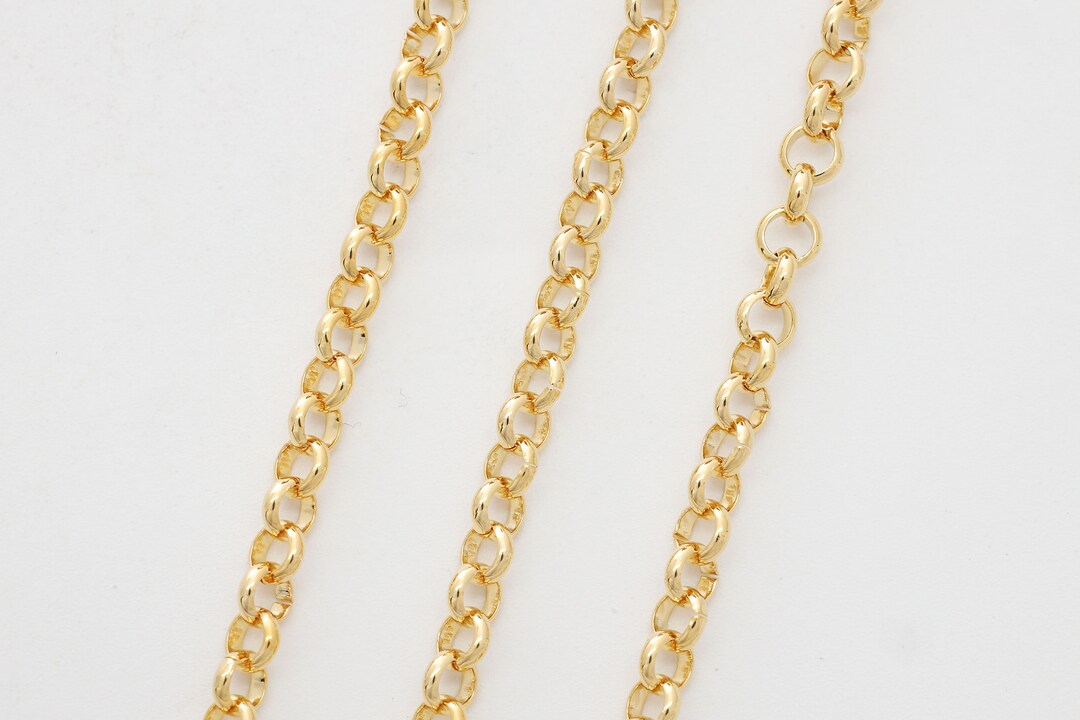 4mm Rolo Chain 4mm Rolo Chain, CJ21-10, Nickel Free, 1m, 4x1.3mm, Inner 2.7mm, 16K ...