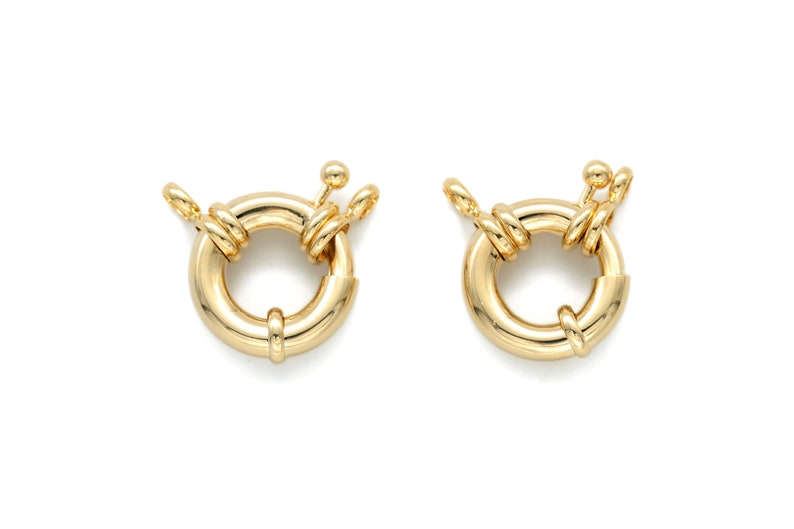 19mm Nautical Clasp S84-G9 2 Pcs 16K Gold Plated Brass - Etsy