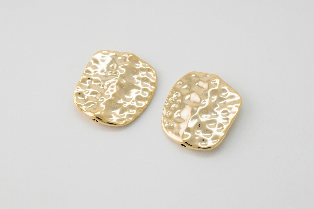 Flat Hammered Connector Zinc Alloy Nickel Free Necklace Etsy