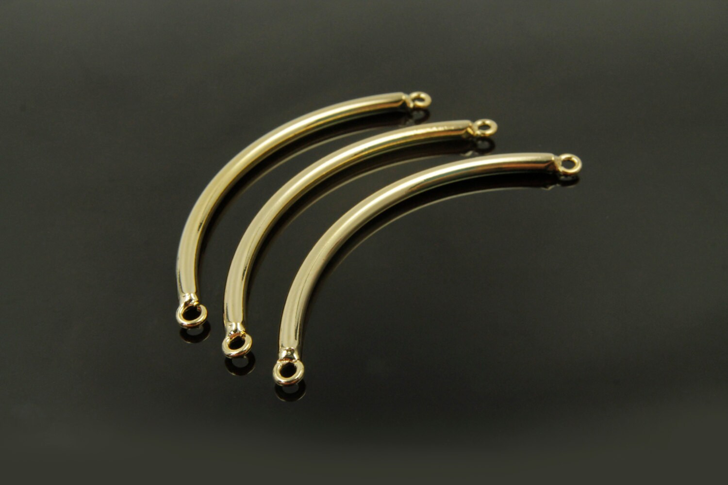 Round curved bar connector S89G2 Nickel free 2pcs 2links Etsy