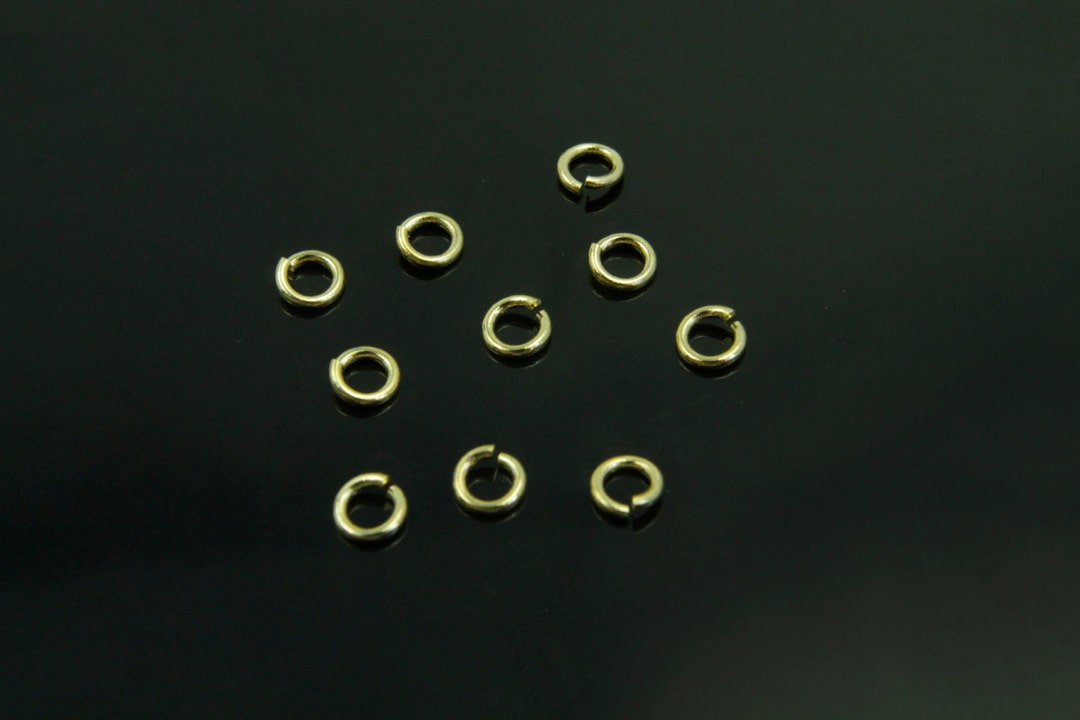 Jump Ring, 0.8mm Thick, Inner 2.5mm, 16K Gold Plated Brass, Nickel Free