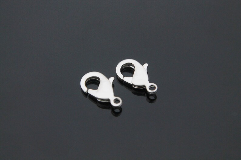 902 Lobster clasp Nickel free Optional quantity, 12x6mm Jewelry making GY04-02 Rhodium plated brass J3-R1