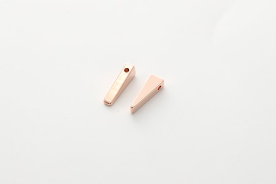 Triangle charm, S11-P2, 30 pcs, 5x13mm, Rose gold plated brass, Jewelry making, Not easily tarnish, AY66-06