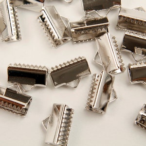 Cappuccio per lacci, 10x6mm, Morsetto terminale a crimpare, Ottone rodiato originale, Non si ossida facilmente, PY33-02, Quantità opzionale [J43-R3]