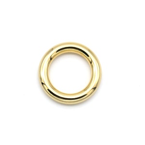 Brass Ring Necklace/Bracelet Pendant, Y7-G3, 1 piece, Outer 30mm, 5mm thick, Heavy ring, 16K gold plated brass, Nickel free