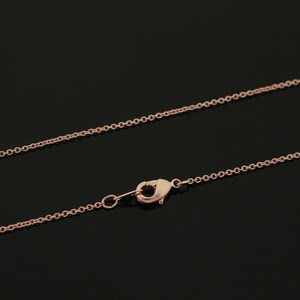 Dainty Necklace Pre-made Chain for charms, N30-P1, 10 pcs Bulk Packing, 45cm (17.7&quot;), 230S, Rose gold plated copper brass