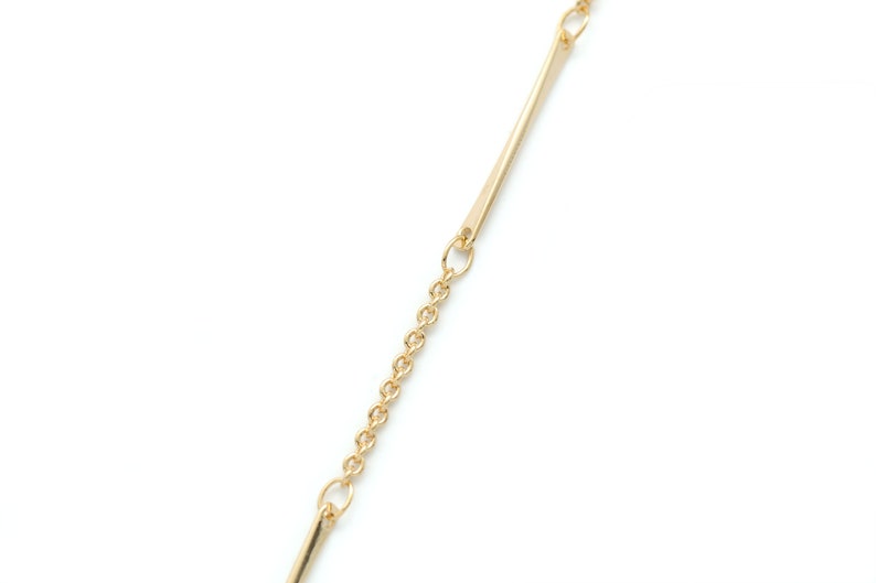 Stick Chain Nickel free 1m Stick 21mm CJ46-08 Stylish adjustment chain 16K gold plated brass 1mm thick
