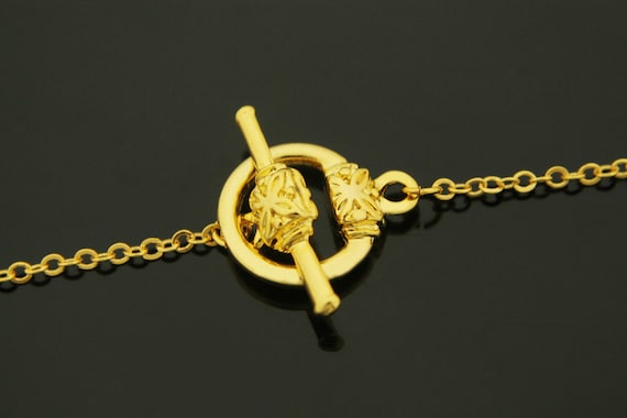 Toggle clasp, Nickel free, S57-G1, 10 sets, 15mm ring, 23mm bar, 16K gold plated zinc alloy, Toggle, Jewelry components, BY03-02