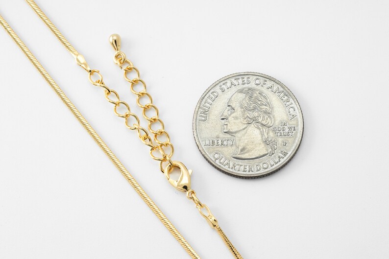 Thin Snake Chain Necklace 17 2 Extender Etsy