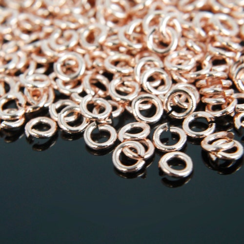 Double Loop Jump Ring 0.6mm Thick Inner 5mm 16K Gold Plated Etsy