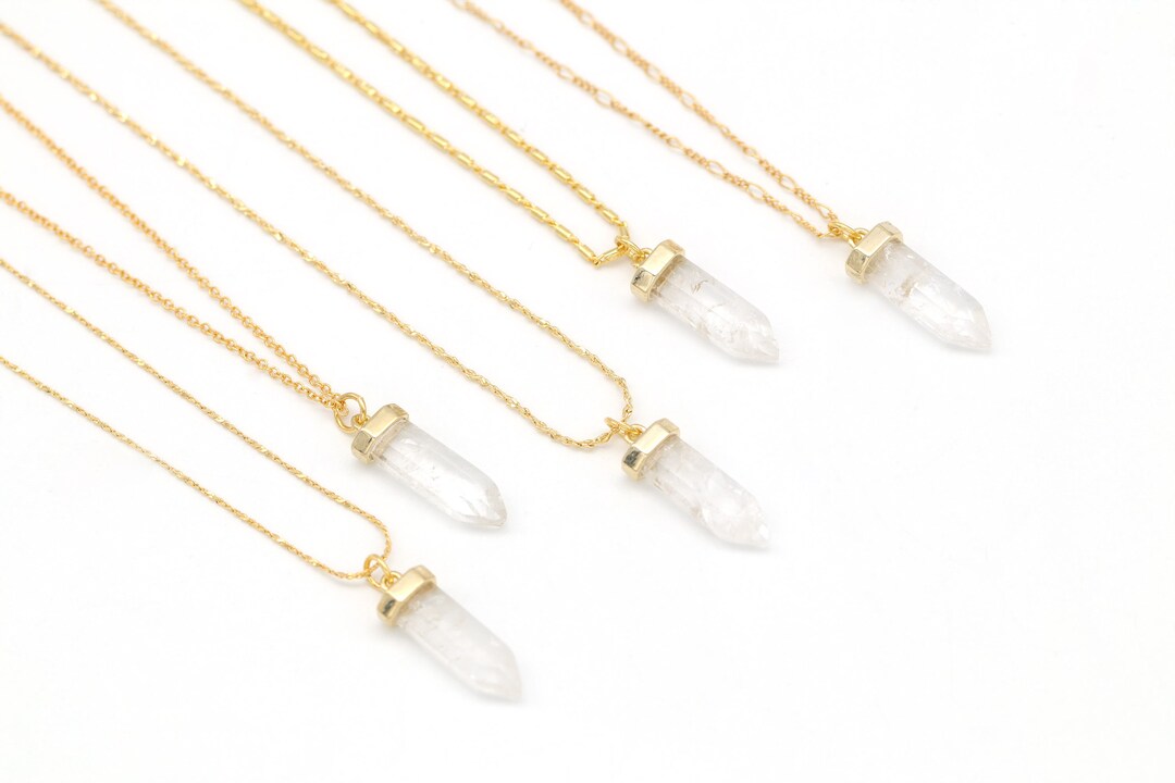 Pendulum Rocks Gemstone Pendulum Charm (L), Rock Crystal, N25-P1, 2 Pcs, Nature Stone ...