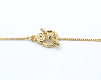 Toggle clasp, S57-G2, 10 sets, 12mm ring, 17mm bar, 16K gold plated zinc alloy, Toggle, Jewelry findings, Jewelry components, Py30-03
