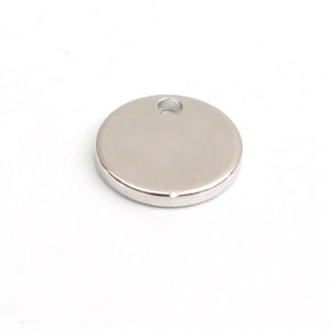Moneda, sin níquel, B9-R1, 20 uds., 1 agujero, 12x1,5 mm, Moneda de pulsera, Latón rodiado, CY11-02