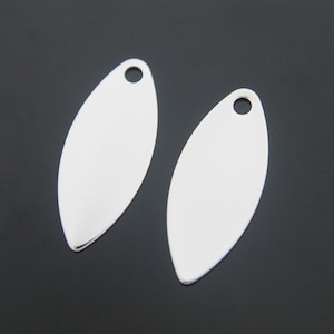 Brass tag oval, Nickel free, S39-R7, Oval charm, 20 pcs, 22.7x9.5mm, 0.6mm thick, Rhodium plated brass