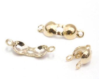 Ball cap, Nickel free, 4mm (diameter), 16K gold plated brass, Not easily tarnish, PY19-01, Optional quantity, [J36-G6]